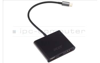 Acer NC.23811.04U CABLE.DONGLE.USB-C/HDMI/USB-A.BLACK