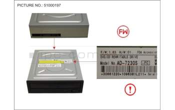 Fujitsu DVD-RW SUPERMULTI HH SATA BL for Fujitsu Primergy TX1330 M2