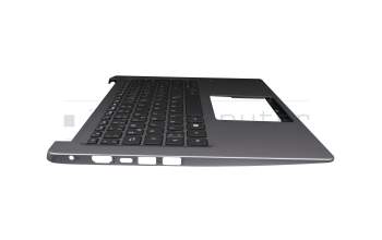 NK.I1313.0W1 original Acer keyboard incl. topcase DE (german) black/silver with backlight