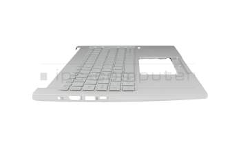 NKI11130ST original Acer keyboard incl. topcase CH (swiss) silver/silver with backlight