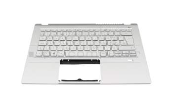 NKI13131JQ original Acer keyboard incl. topcase CH (swiss) silver/silver with backlight