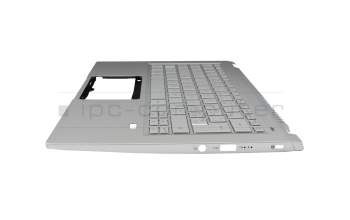 NKI13131JQ original Acer keyboard incl. topcase CH (swiss) silver/silver with backlight