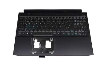 NKI151316K original Acer keyboard incl. topcase DE (german) black/white/black with backlight (Connection cable 29mm)