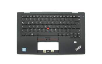 NSK-Z82BW 0G original Lenovo keyboard incl. topcase DE (german) black/black with backlight and mouse-stick