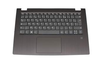 PK09000JB40 original Lenovo keyboard incl. topcase FR (french) grey/grey