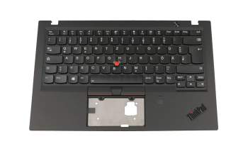 PK1316R1B13 original Lenovo keyboard incl. topcase DE (german) black/black with backlight and mouse-stick