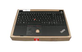 PK131HK2B11 original Lenovo keyboard incl. topcase DE (german) black/black with backlight and mouse-stick