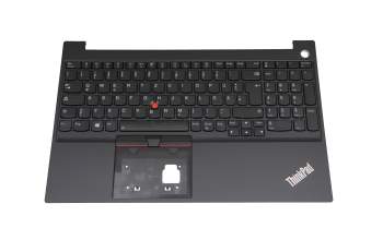 PK131HK3B11 original Lenovo keyboard incl. topcase DE (german) black/black with backlight and mouse-stick