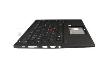 PK131L11B16 original Lenovo keyboard incl. topcase FR (french) black/black with backlight and mouse-stick