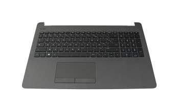 PK132044A14 original Compal keyboard incl. topcase FR (french) black/grey