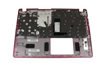 PK132CE1A11 original Chicony keyboard incl. topcase DE (german) black/red with backlight