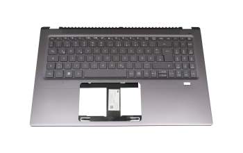 PK133KD1A13 original Compal keyboard incl. topcase DE (german) grey/grey with backlight