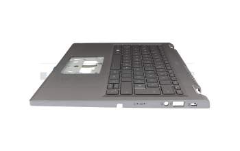 QV03P_A10EWL original Acer keyboard incl. topcase DE (german) grey/grey with backlight