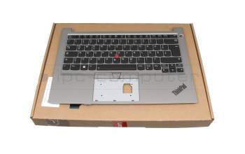 RK131HJ3D11 original Lenovo keyboard incl. topcase DE (german) black/silver with backlight and mouse-stick