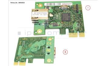 Fujitsu DASH LAN CARD, GE PCIE X1, DS for Fujitsu Esprimo D556/E94