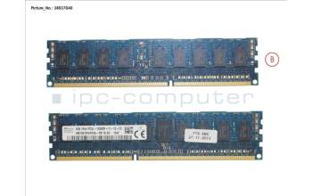 Fujitsu 4 GB DDR3 RG LV 1600 MHZ PC3-12800 1R for Fujitsu Primergy RX2520 M1