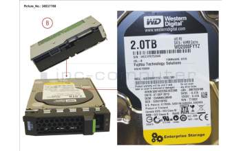 Fujitsu HD SATA 6G 2TB 7.2K HOT PL 3.5\'\' BC for Fujitsu Primergy RX2540 M1