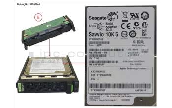 Fujitsu HD SAS 6G 300GB 10K HOT PL 2.5\' EP for Fujitsu Primergy RX4770 M2