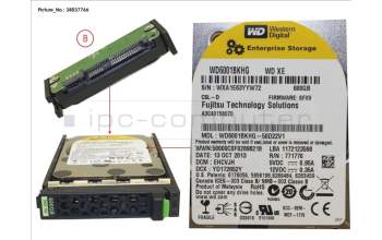 Fujitsu HD SAS 6G 600GB 10K HOT PL 2.5\' EP for Fujitsu Primergy RX2540 M1