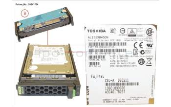 Fujitsu HD SAS 6G 450GB 15K HOT PL 2.5\' EP for Fujitsu Primergy BX2560 M2