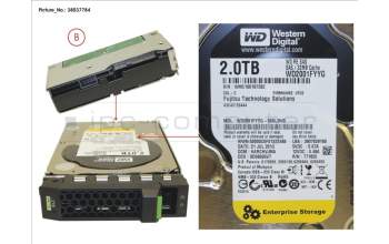 Fujitsu HD SAS 6G 2TB 7.2K HOT PL 3.5\' BC for Fujitsu Primergy RX2560 M2
