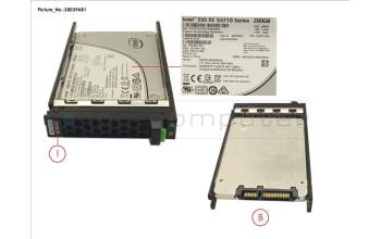 Fujitsu SSD SATA 6G 200GB HOT PL 2.5\' EP ME for Fujitsu Primergy RX4770 M1