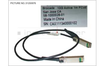 Fujitsu SFP+ ACTIVE TWINAX CABLE BROCADE 1M for Fujitsu Primergy BX400 S1