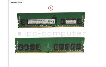 Fujitsu 8 GB DDR4 2400 MHZ PC4-2400T-R RG ECC for Fujitsu Primergy RX4770 M3