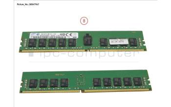 Fujitsu 16 GB DDR4 2400 MHZ PC4-2400T-R RG ECC for Fujitsu Primergy RX4770 M3
