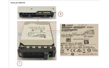 Fujitsu HD SATA 6G 10TB 7.2K 512E HOT PL 3.5\' BC for Fujitsu Primergy RX2530 M2