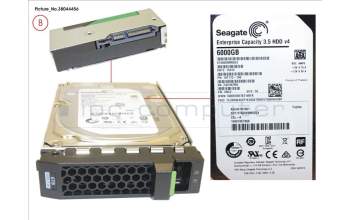 Fujitsu HD SATA 6G 6TB 7.2K 512E HOT PL 3.5\' BC for Fujitsu Primergy RX2510 M2