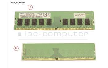Fujitsu 8GB (1X8GB) 1RX8 DDR4-2400 U ECC for Fujitsu Primergy RX1330 M3
