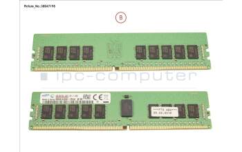 Fujitsu 8GB (1X8GB) 2RX8 DDR4-2400 R ECC for Fujitsu Primergy RX2560 M2