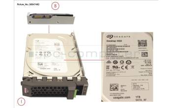 Fujitsu HD SATA 6G 1TB 7.2K HOT PL 3.5\'\' ECO for Fujitsu Primergy RX1330 M3