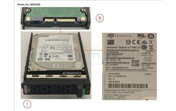 Fujitsu Fujitsu HD SATA 6G 1TB 7.2K HOT PL 2.5\" BC 512n for Fujitsu Primergy RX4770 M4