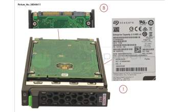 Fujitsu Fujitsu HD SATA 6G 2TB 7.2K HOT PL 2.5\" BC 512n for Fujitsu Primergy RX2530 M2