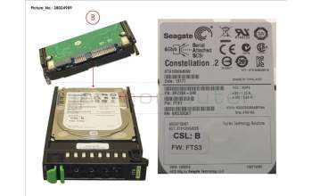 Fujitsu HD SAS 6G 1TB 7.2K HOT PL 2.5\' BC for Fujitsu Primergy RX2520 M1