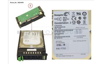 Fujitsu HD SAS 6G 500GB 7.2K HOT PL 2.5\' BC for Fujitsu Primergy RX2520 M1