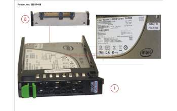 Fujitsu SSD SATA 6G 200GB MAIN 2.5\' H-P EP for Fujitsu Primergy RX300 S8