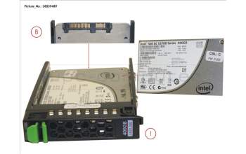 Fujitsu SSD SATA 6G 400GB MAIN 2.5\' H-P EP for Fujitsu Primergy RX300 S8