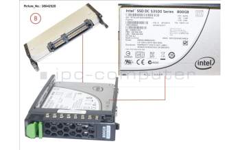 Fujitsu SSD SATA 6G 800GB READ-INTEN 2.5\' H-P EP for Fujitsu Primergy RX2520 M1