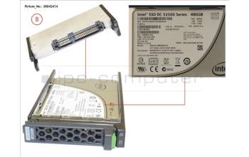 Fujitsu SSD SATA 6G 480GB READ-INTEN 2.5\' H-P EP for Fujitsu Primergy RX2540 M1