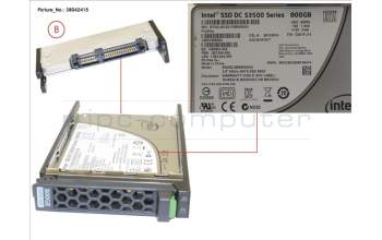 Fujitsu SSD SATA 6G 800GB READ-INTEN 2.5\' H-P EP for Fujitsu Primergy CX2550 M2