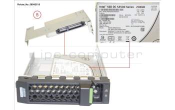 Fujitsu SSD SATA 6G 240GB READ-INTEN 3.5\' H-P EP for Fujitsu Primergy RX2530 M2