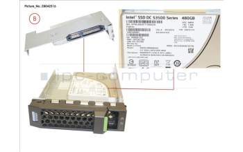 Fujitsu SSD SATA 6G 480GB READ-INTEN 3.5\' H-P EP for Fujitsu Primergy RX2520 M1