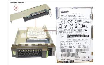 Fujitsu HD SAS 12G 450GB 15K HOT PL 3.5\' EP for Fujitsu Primergy RX1330 M2