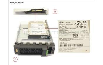 Fujitsu HD SAS 12G 900GB 15K HOT PL 3.5\' EP for Fujitsu Primergy TX1330 M3