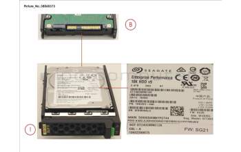 Fujitsu HD SAS 12G 2.4TB 10K 512E HOT PL 2.5\' EP for Fujitsu Primergy RX2530 M4
