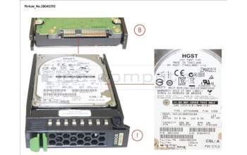 Fujitsu HD SAS 12G 600GB 10K 512N HOT PL 2.5\' EP for Fujitsu Primergy RX300 S8