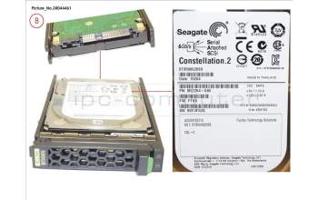 Fujitsu HD SAS 6G 500GB 7.2K HOT PL 2.5\' BC for Fujitsu Primergy RX2560 M2